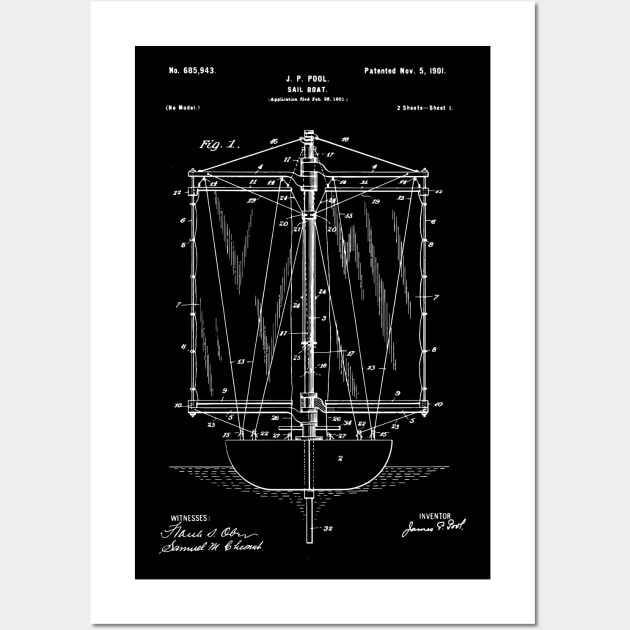 Rigging boat Patent / rigging patent gift idea Wall Art by Anodyle